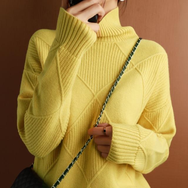 Emma | Elegant Kashmir Turtleneck Genser